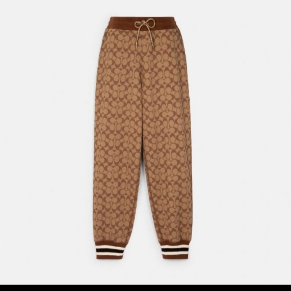 Coach X Jennifer Lopez Signature Logo Large Sweatpants Joggers sweat pants